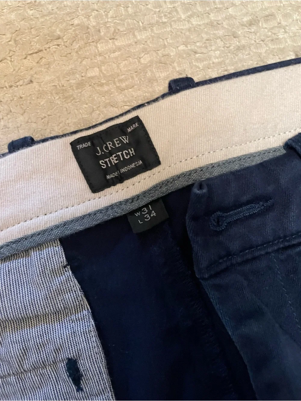 J. Crew Men’s 31Wx 34L Navy 484 Slim Fit Jeans Navy